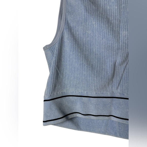 Victoria's Secret PINK Ribbed Crop Top Bralette built in cups Blue Size M - Picture 5 of 7